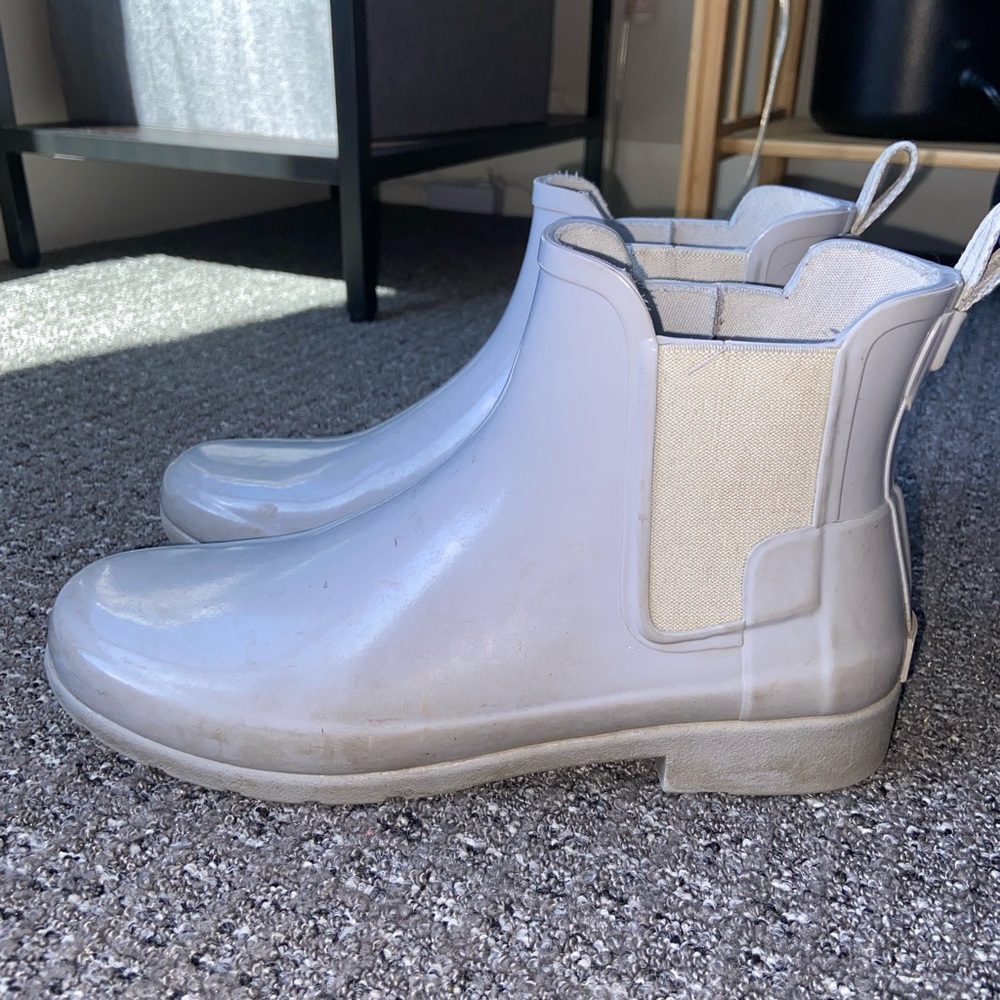 Gray Chelsea hunter boots